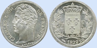 1/2 Franc CHARLES X